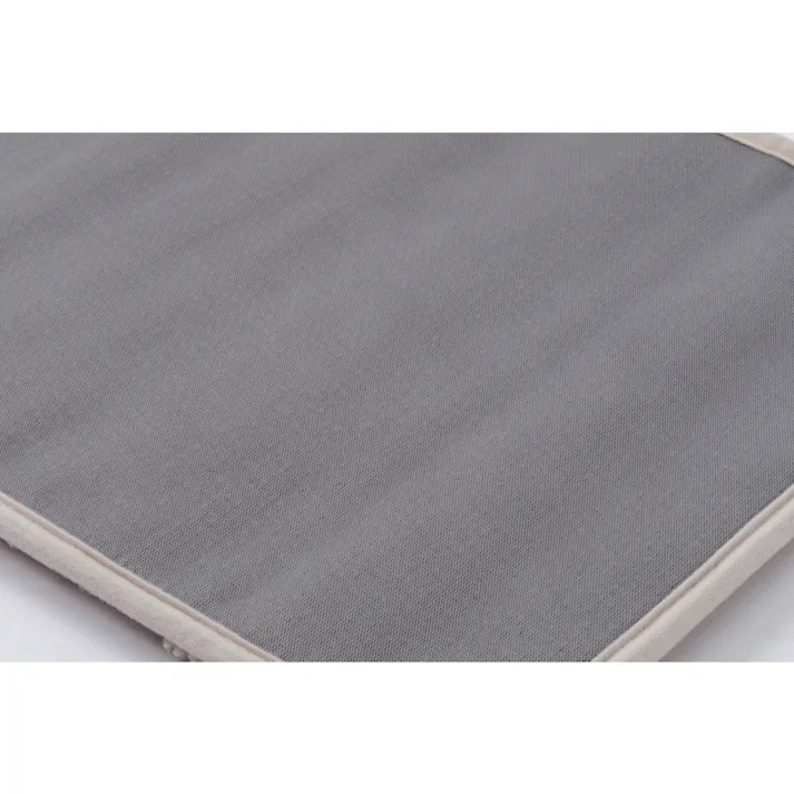 吸水バスマット ボーダー ベージュ 幅60cm 奥行45cm