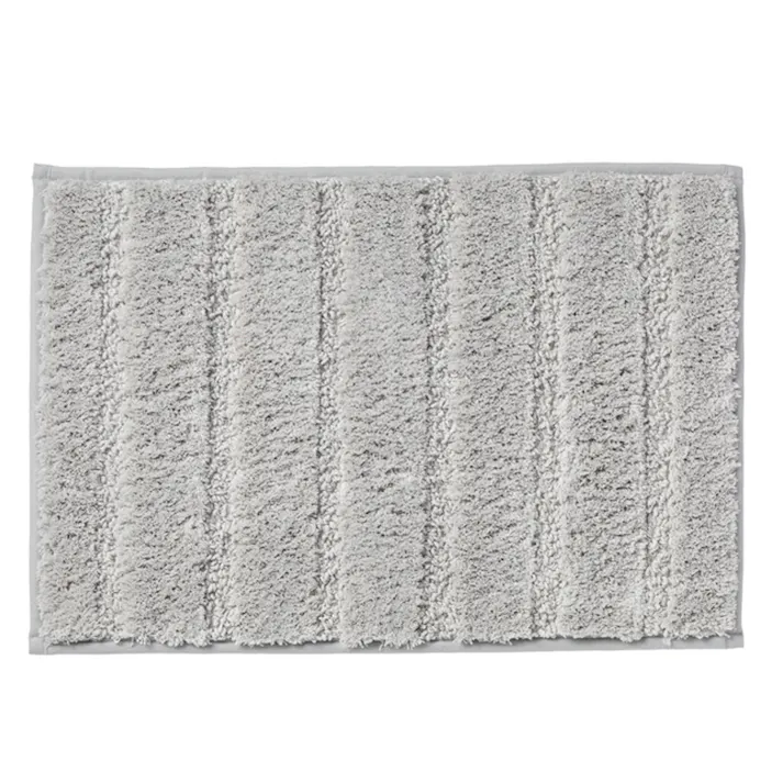 吸水バスマット ボーダー グレー 幅50cm 奥行35cm