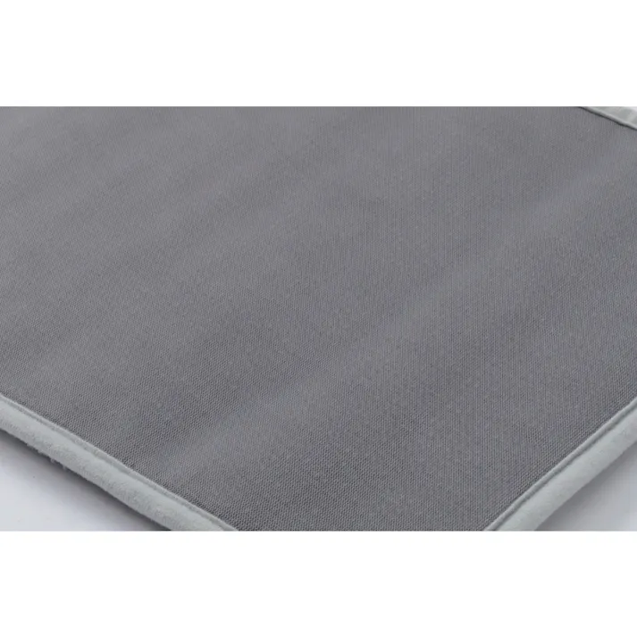 吸水バスマット ボーダー グレー 幅50cm 奥行35cm