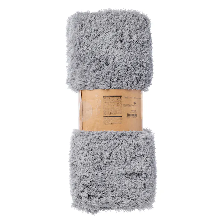 すべりにくい吸水ボリュームバスマット グレー 幅60cm 奥行45cm