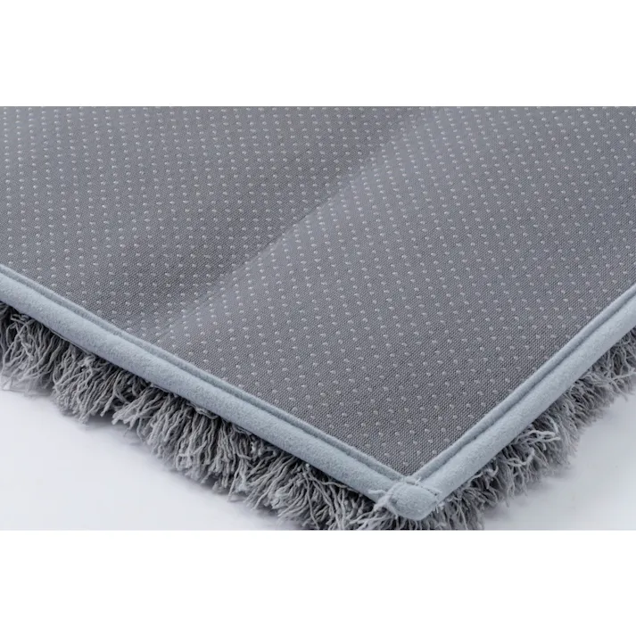 すべりにくい吸水ボリュームバスマット グレー 幅60cm 奥行45cm