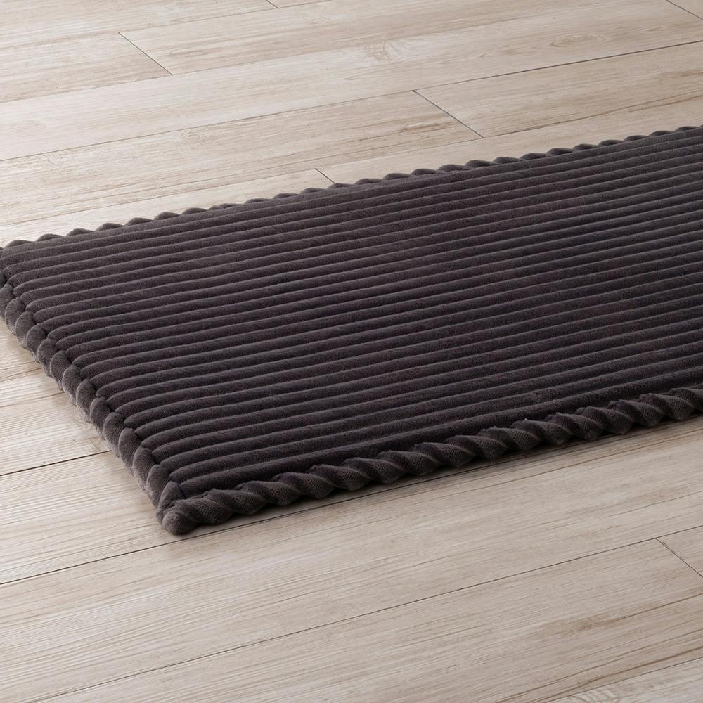 ＆Pet洗えるクッションラグ ブラック 幅50cm 奥行150cm | ラグ