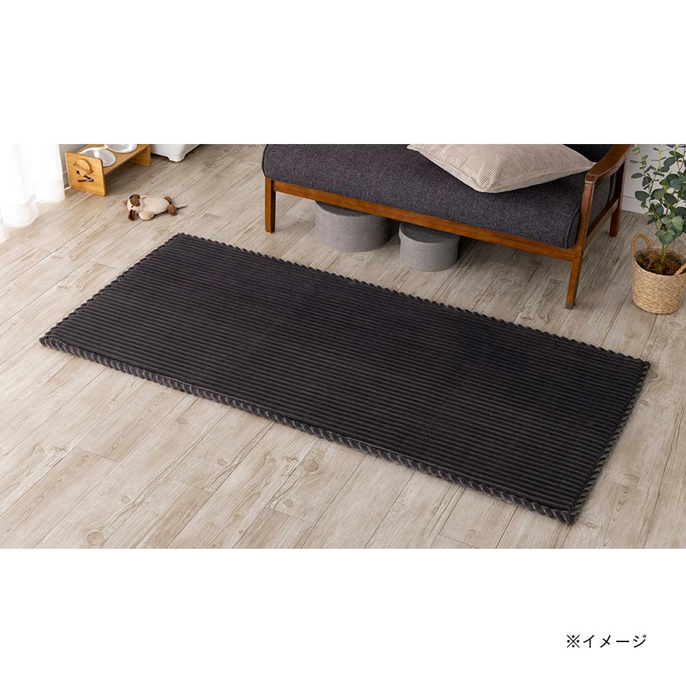 ＆Pet洗えるクッションラグ ブラック 80×180cm | ラグ・カーペット