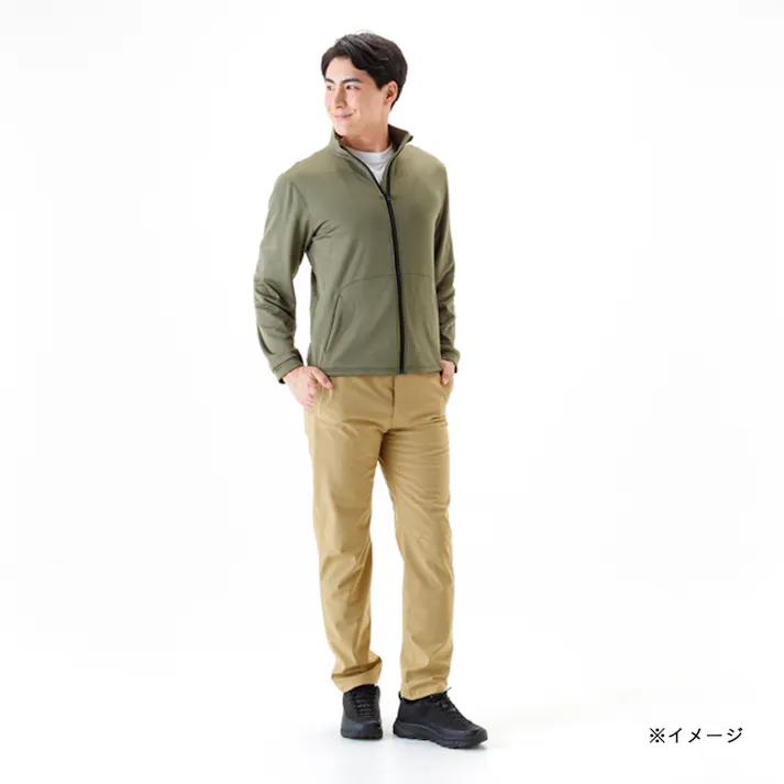 Hot fine ブロックフリースジャケット カーキ M