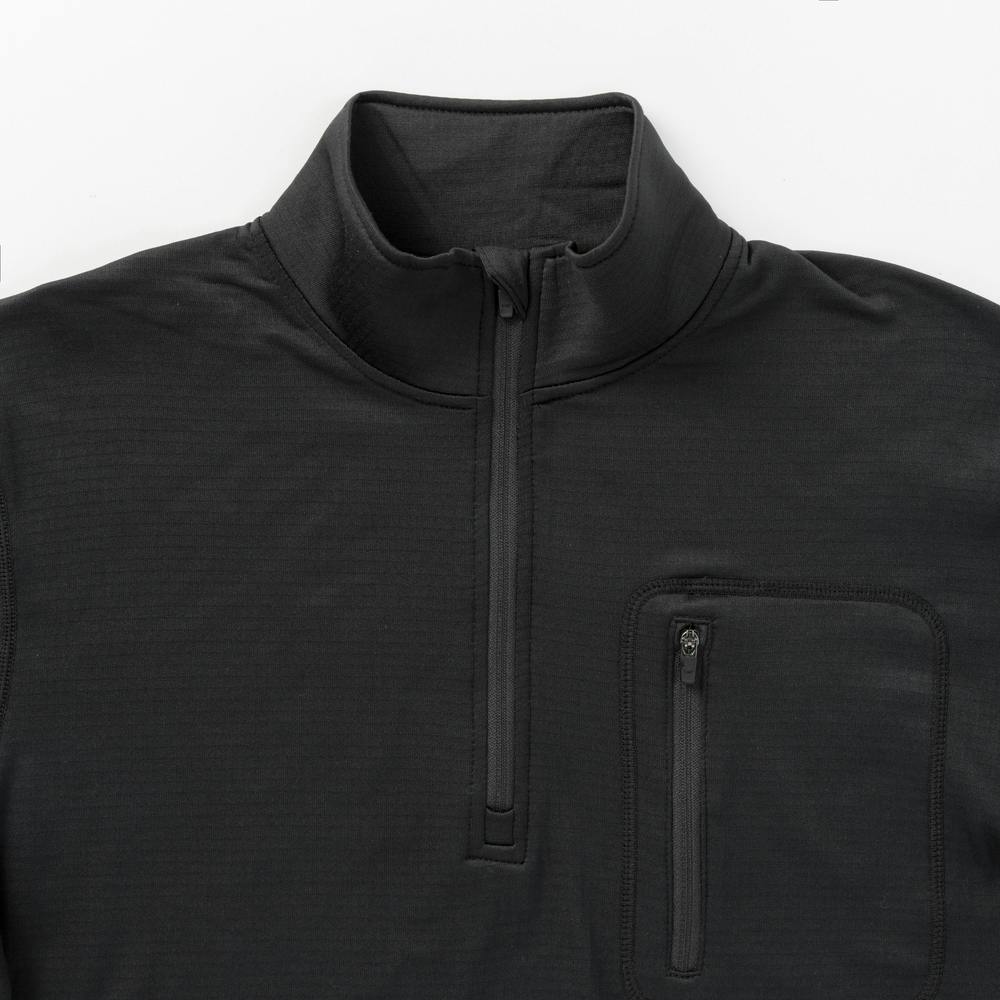 Hot fine ブロックフリースハーフジップ ブラック 3L | 作業着・作業服