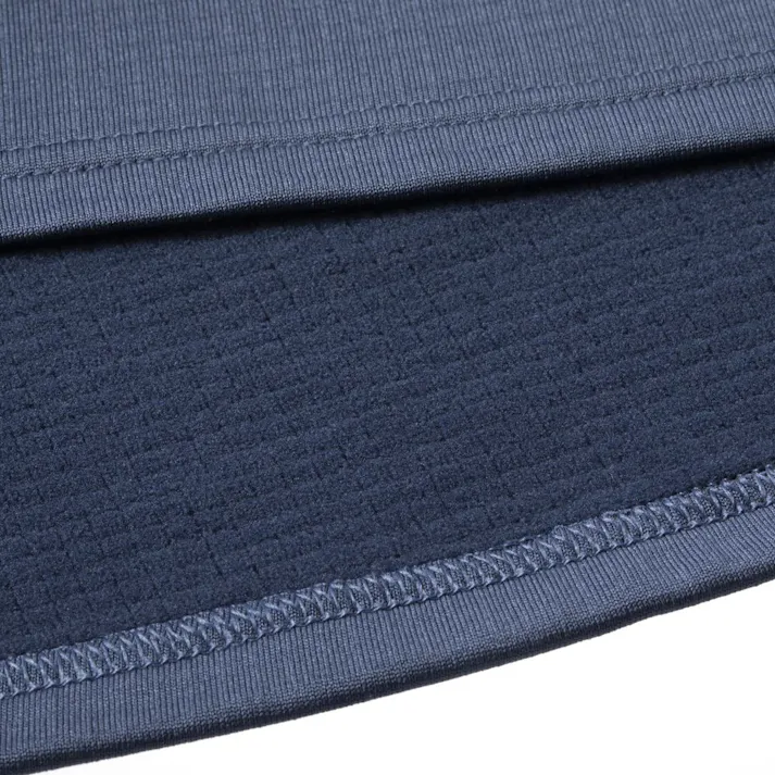 Hot fine ブロックフリースハーフジップ ネイビー M