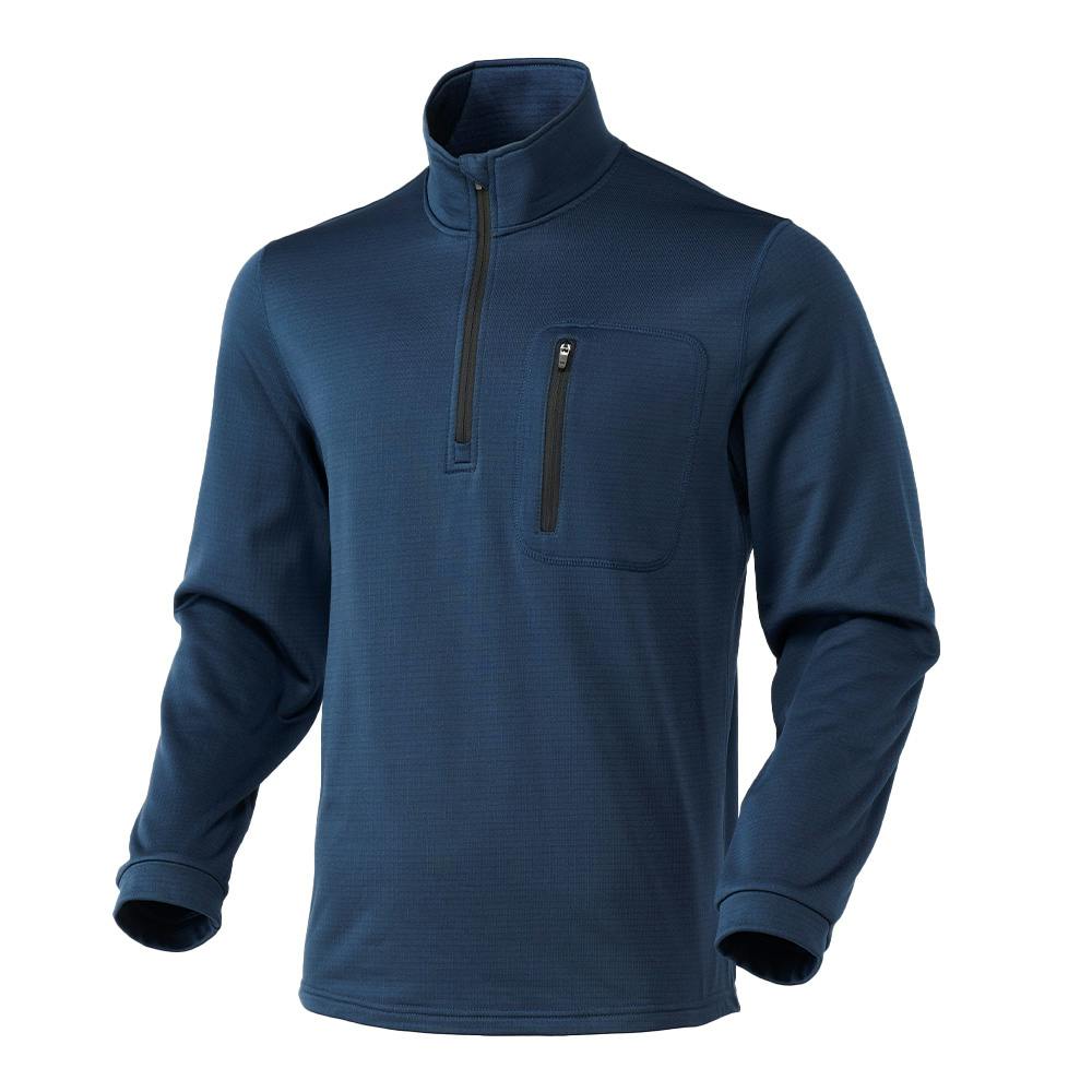 Hot fine ブロックフリースハーフジップ ネイビー L | 作業着・作業服