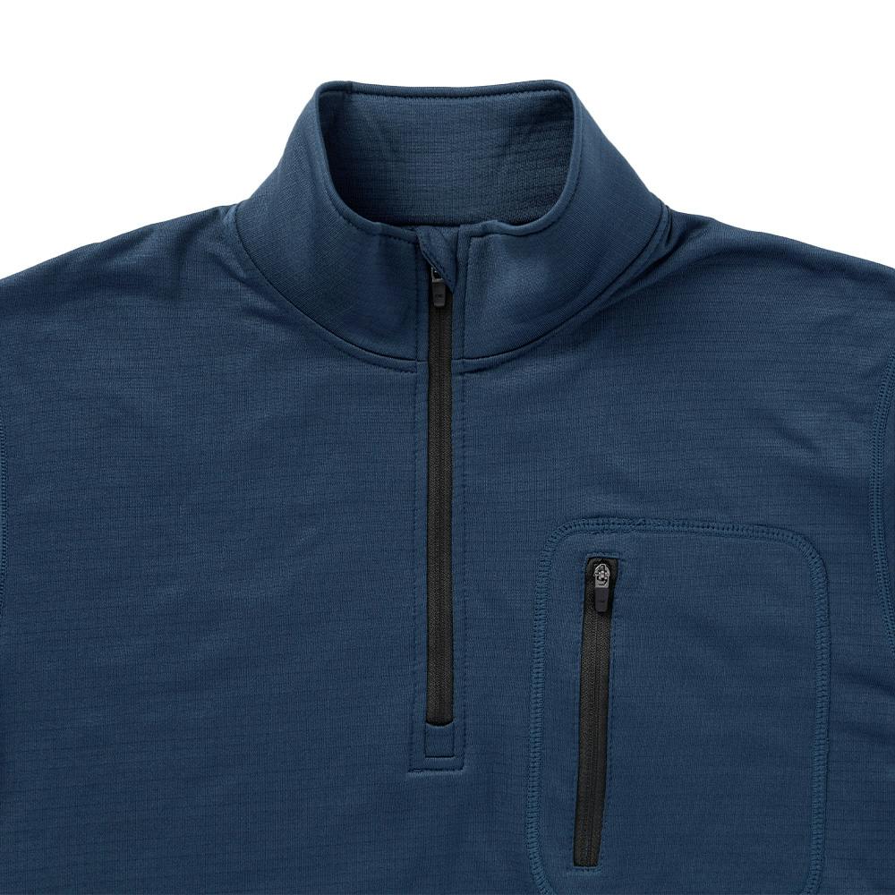 Hot fine ブロックフリースハーフジップ ネイビー 3L | 作業着・作業服