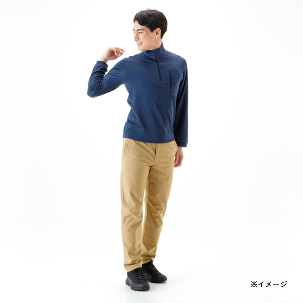 Hot fine ブロックフリースハーフジップ ネイビー 3L | 作業着・作業服