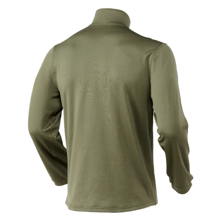 Hot fine ブロックフリースハーフジップ カーキ M