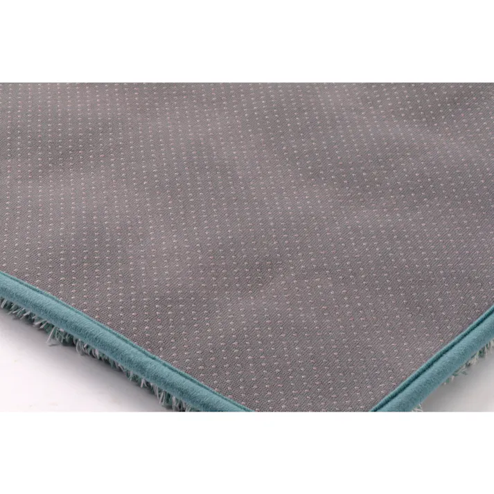 すべりにくい吸水バスマット ウェーブ ブルー 幅60cm 奥行45cm