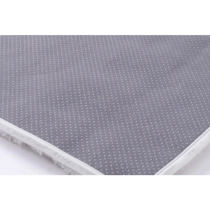 すべりにくい吸水バスマット ウェーブ ホワイト 幅60cm 奥行45cm