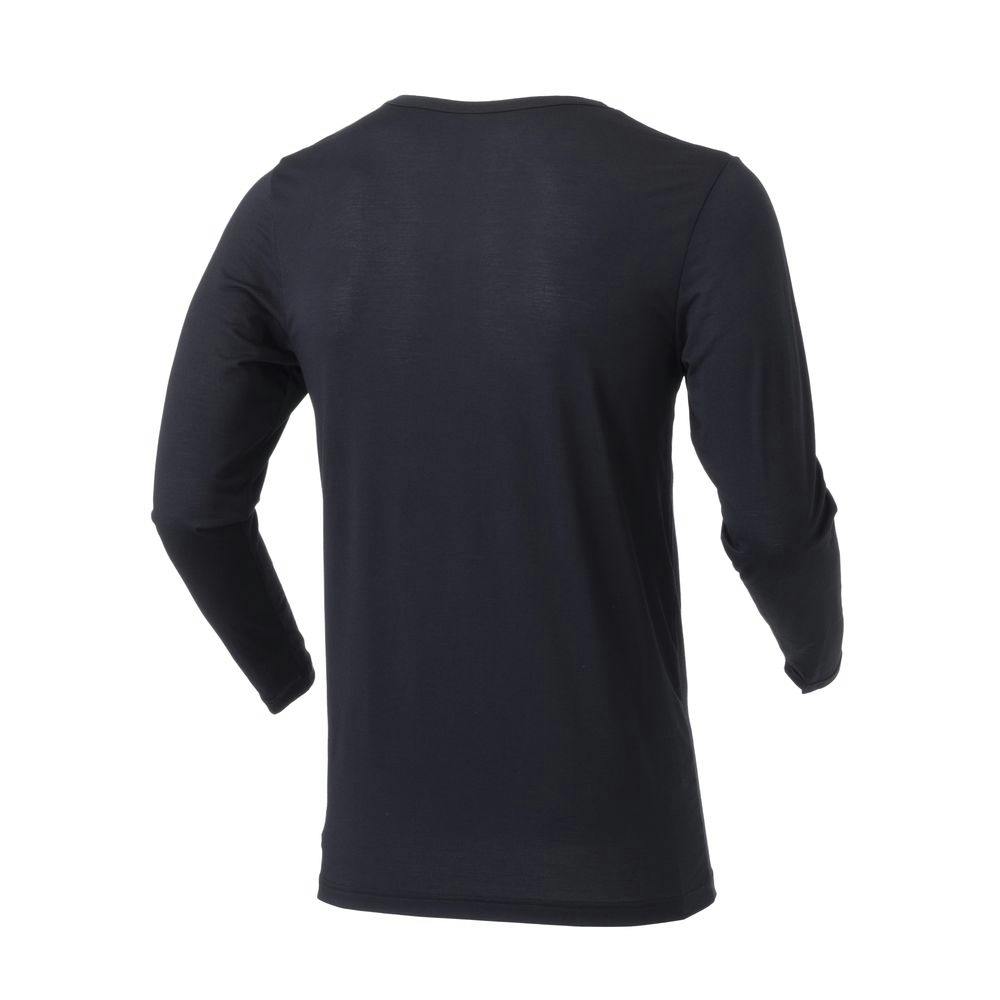 カインズ 寒くても暑くても快適インナーTシャツ 長袖 V首 ブラック LL