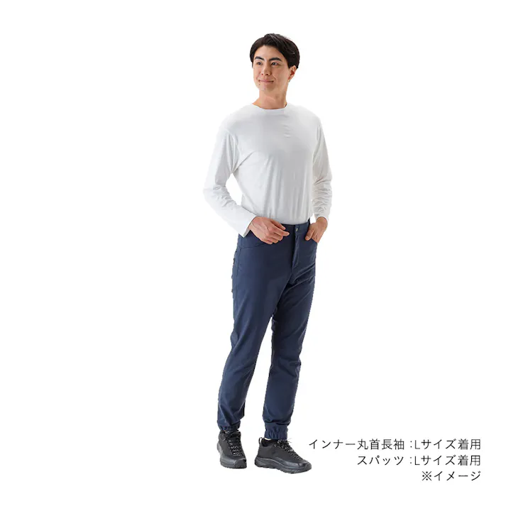 カインズ 寒くても暑くても快適インナーTシャツ 長袖 丸首 M ホワイト