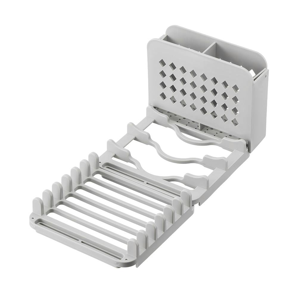 水切りスタンド付き吸水マット グレー Sサイズ 幅23cm 奥行46cm