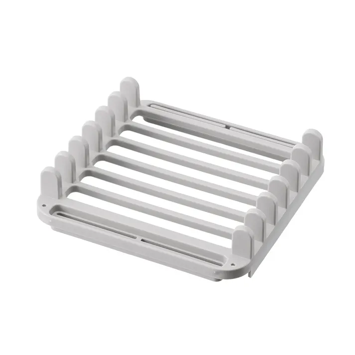 水切りスタンド付き吸水マット グレー Sサイズ 幅23cm 奥行46cm