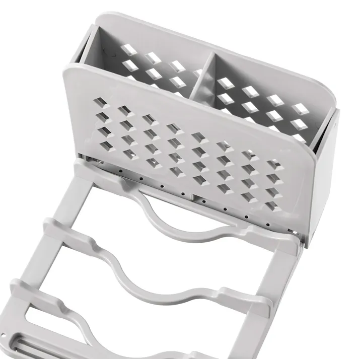 水切りスタンド付き吸水マット グレー Sサイズ 幅23cm 奥行46cm