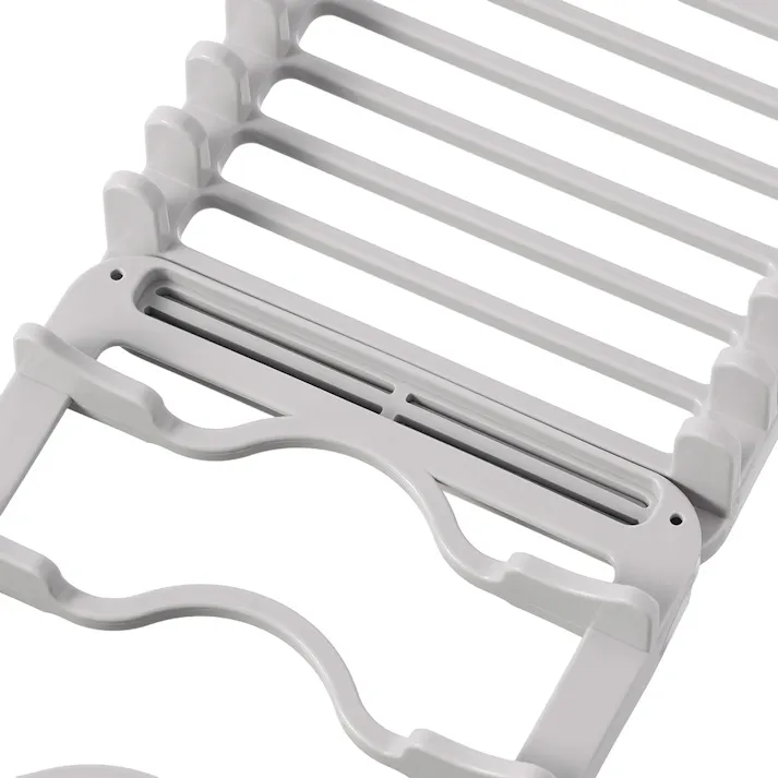 水切りスタンド付き吸水マット グレー Mサイズ 幅40cm 奥行46cm