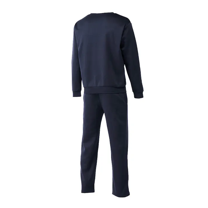 Hot fine 軽くてあたたかい裏起毛ルームウェア 上下セット 保温 ストレッチ ネイビー L