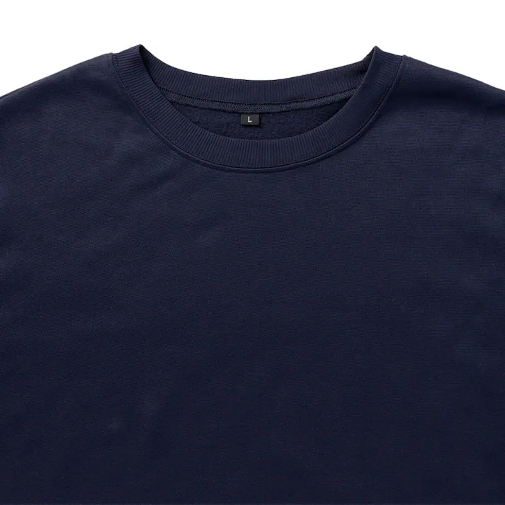 Hot fine 軽くてあたたかい裏起毛ルームウェア 上下セット 保温 ストレッチ ネイビー L