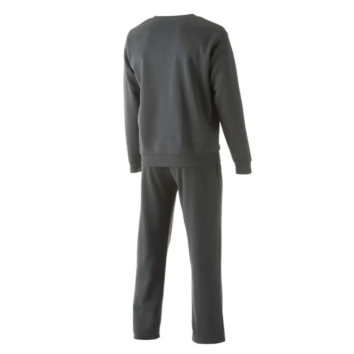 Hot fine 軽くてあたたかい裏起毛ルームウェア 上下セット 保温 ストレッチ グレー L