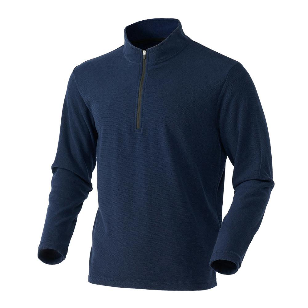 Hot fine ストレッチフリース ハーフジップシャツ ネイビー LL シャツ・ブルゾン