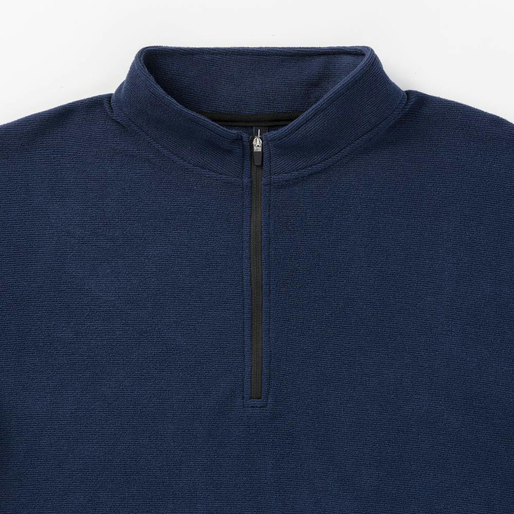 BRIEFING ブルー ハーフジップ ストレッチシャツ ウインザーオンライン