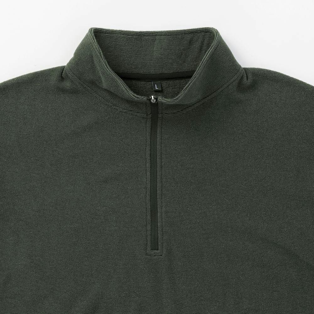 Hot fine ストレッチフリース ハーフジップシャツ カーキ M | 作業着