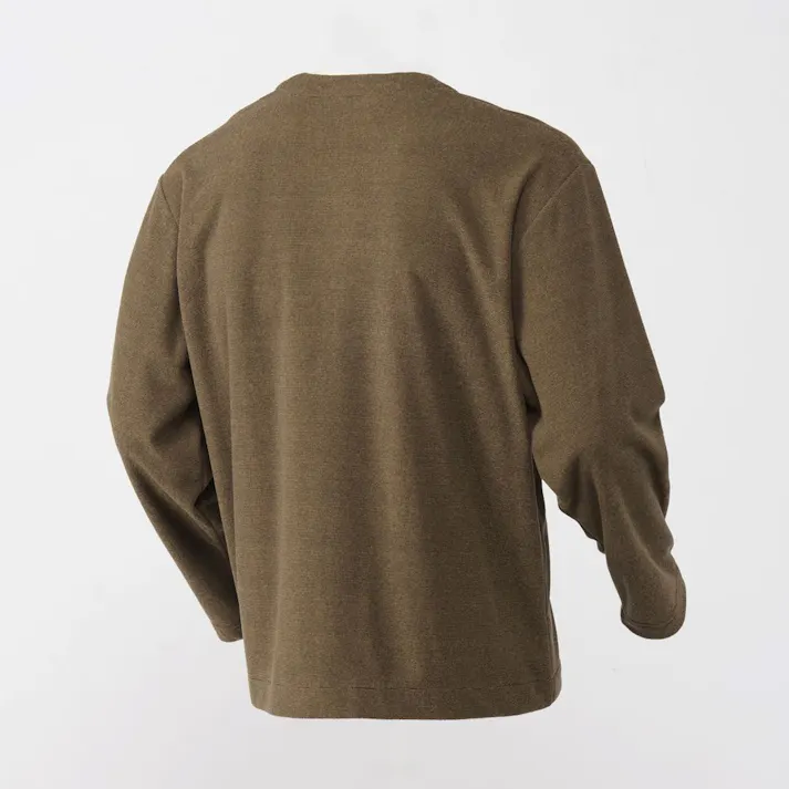 Hot fine ストレッチフリースカーディガン ブラウン M