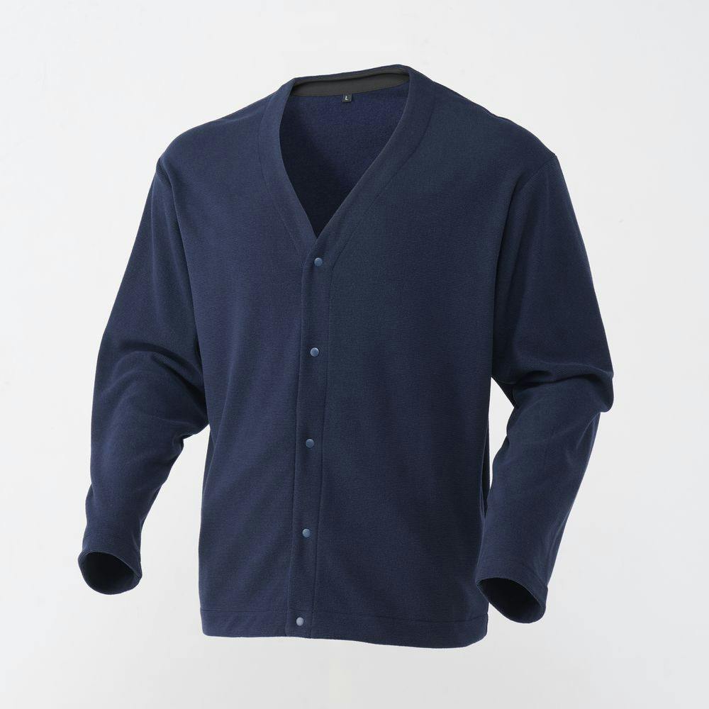 Hot fine ストレッチフリースカーディガン ネイビー L 防寒具・防寒ウェア Hot fine ストレッチフリースカーディガン ネイビー L 防寒具・防寒ウェア