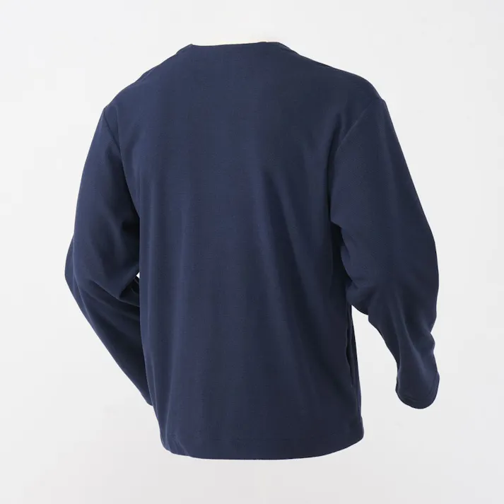 Hot fine ストレッチフリースカーディガン ネイビー L