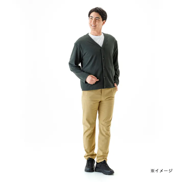 Hot fine ストレッチフリースカーディガン カーキ M