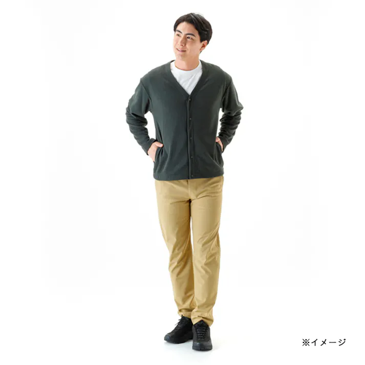 Hot fine ストレッチフリースカーディガン カーキ M