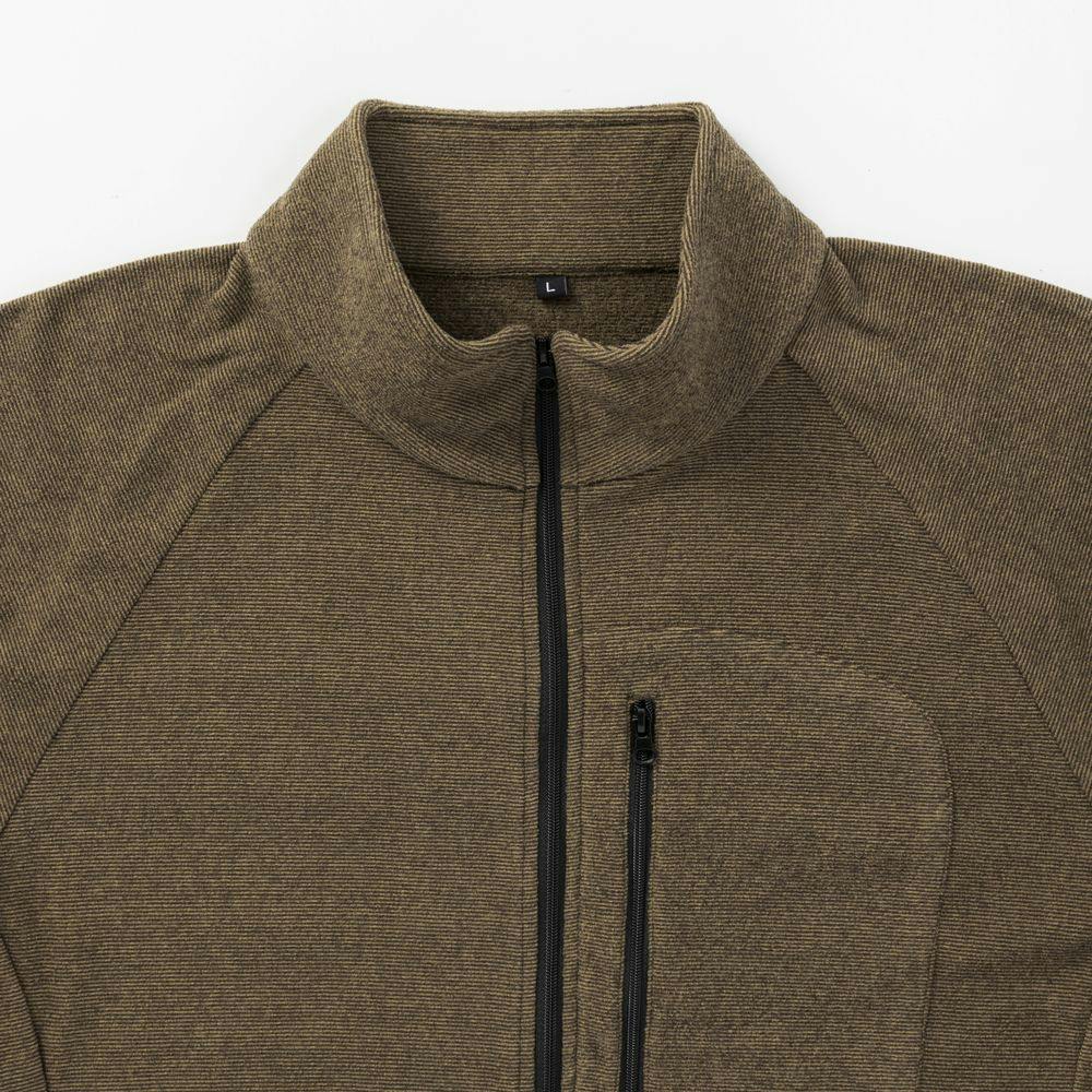 Hot fine ストレッチフリース ジップジャケット ブラウン LL | 作業着