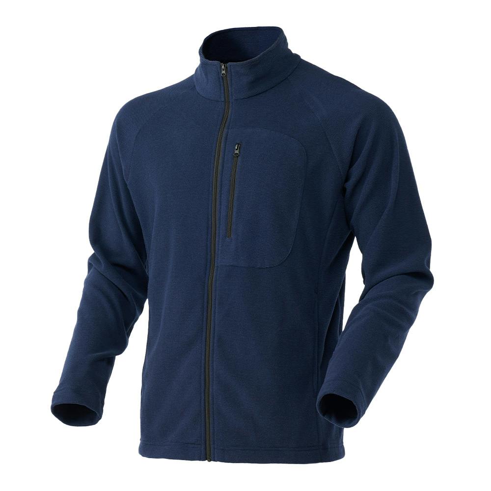 Hot fine ストレッチフリース ジップジャケット ネイビー M シャツ・ブルゾン