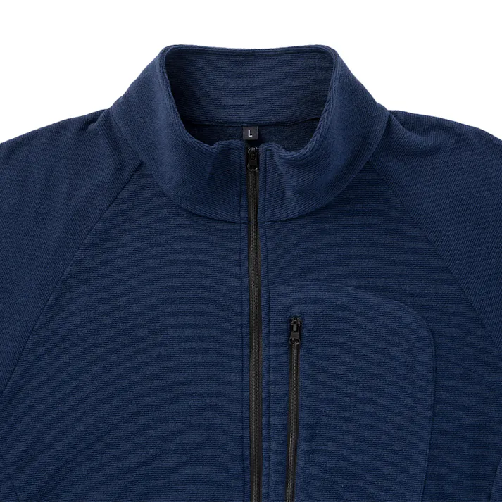 Hot fine ストレッチフリース ジップジャケット ネイビー LL
