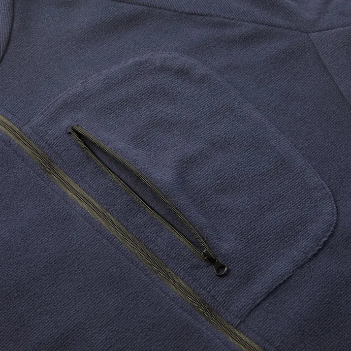 Hot fine ストレッチフリース ジップジャケット ネイビー LL