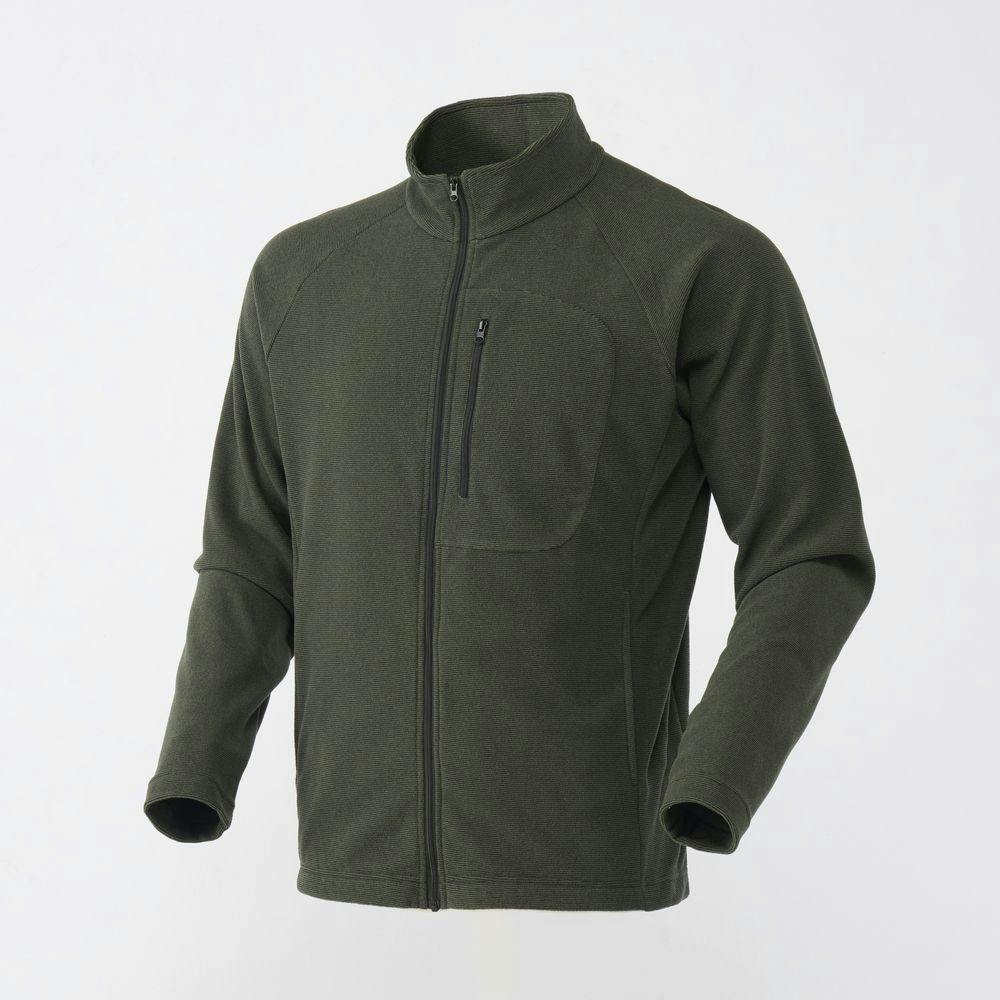 Hot fine ストレッチフリース ジップジャケット カーキ L シャツ・ブルゾン