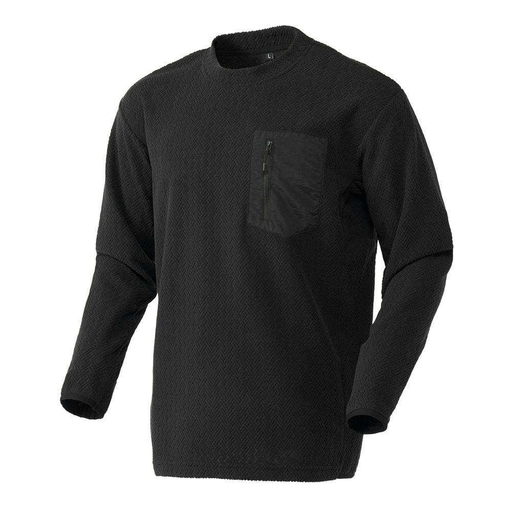 Hot fine ジャガードフリース プルオーバー ブラック M 防寒具・防寒ウェア Hot fine ジャガードフリース プルオーバー ブラック M 防寒具・防寒ウェア