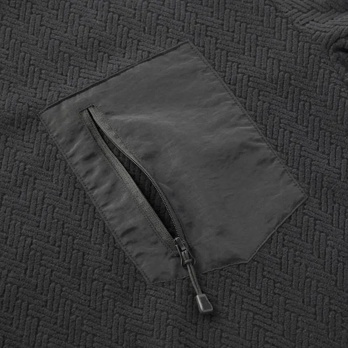 Hot fine ジャガードフリース プルオーバー ブラック M