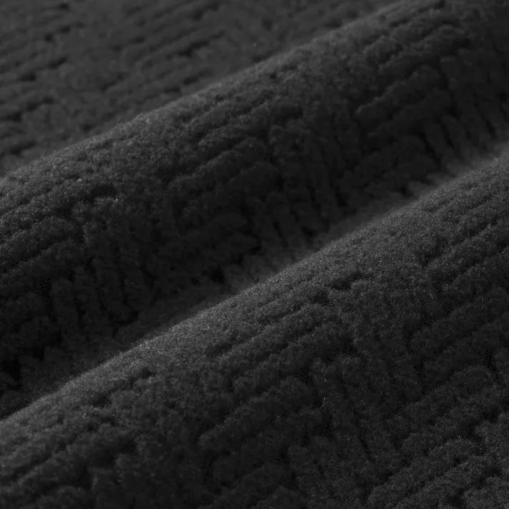 Hot fine ジャガードフリース プルオーバー ブラック M