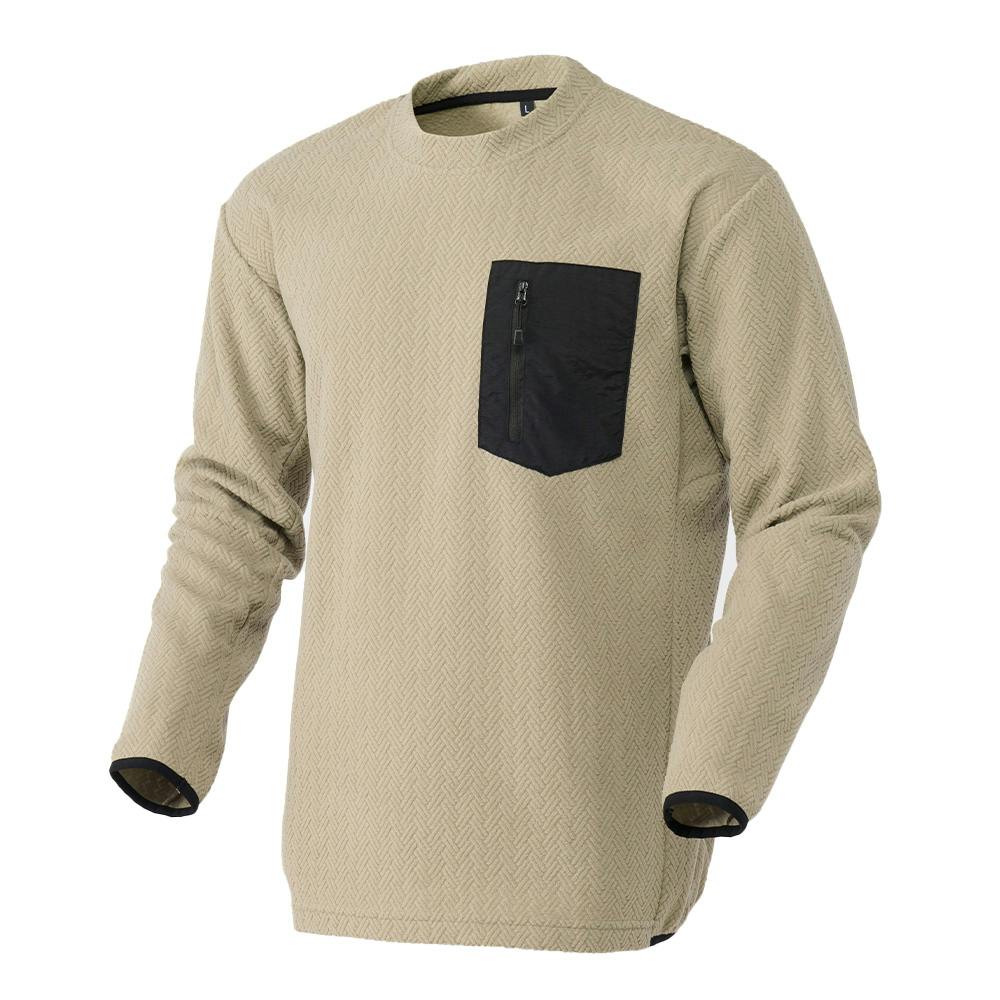 Hot fine ジャガードフリース プルオーバー ベージュ M