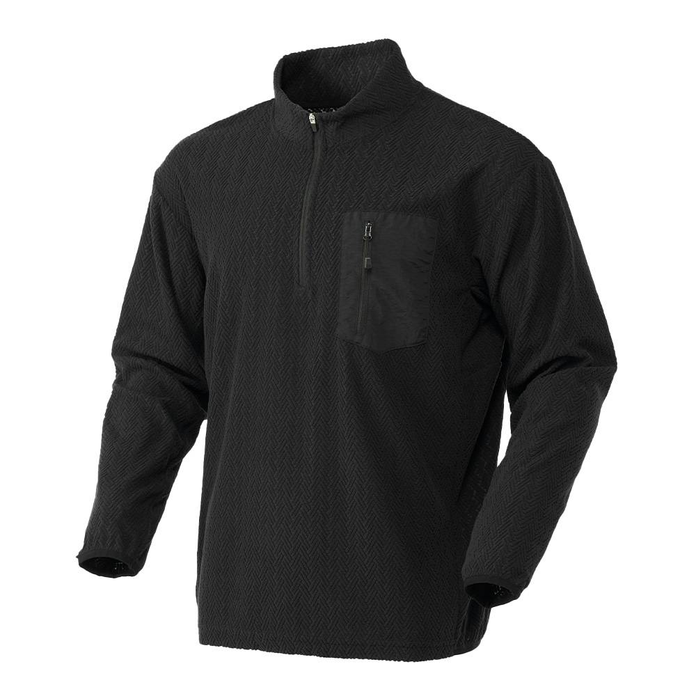 Hot fine ジャガードフリース ハーフジップ ブラック L シャツ・ブルゾン Hot fine ジャガードフリース ハーフジップ ブラック L シャツ・ブルゾン