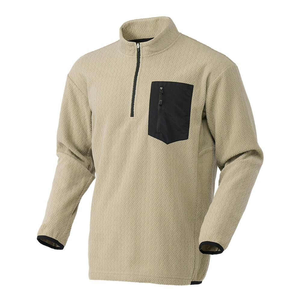 Hot fine ジャガードフリース ハーフジップ ベージュ LL | 作業着
