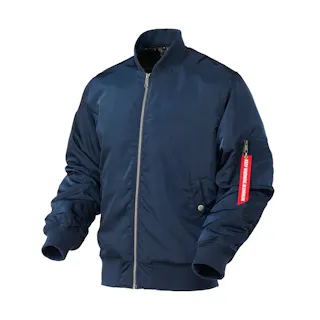 Hot fine 裏アルミ仕様 MA-1タイプジャケット ネイビー L