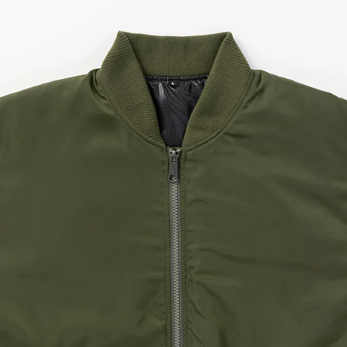 Hot fine 裏アルミ仕様 MA-1タイプジャケット カーキ LL