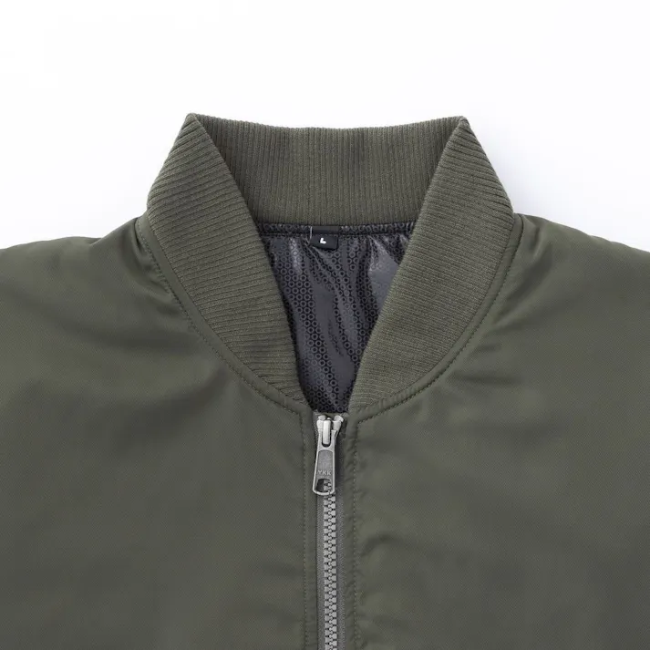 Hot fine 裏アルミ仕様 MA-1タイプジャケット カーキ LL