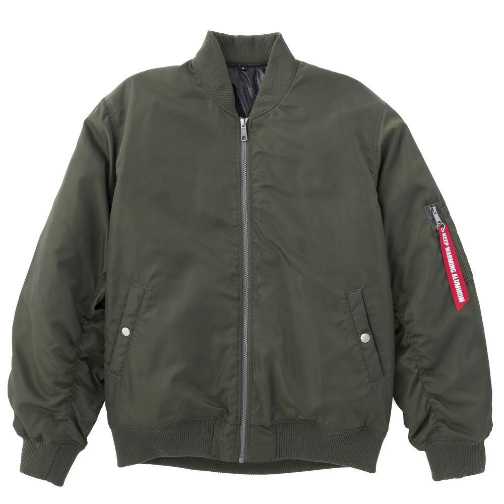 Hot fine 裏アルミ仕様 MA-1タイプジャケット カーキ LL | 作業着