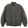Hot fine 裏アルミ仕様 MA-1タイプジャケット カーキ LL