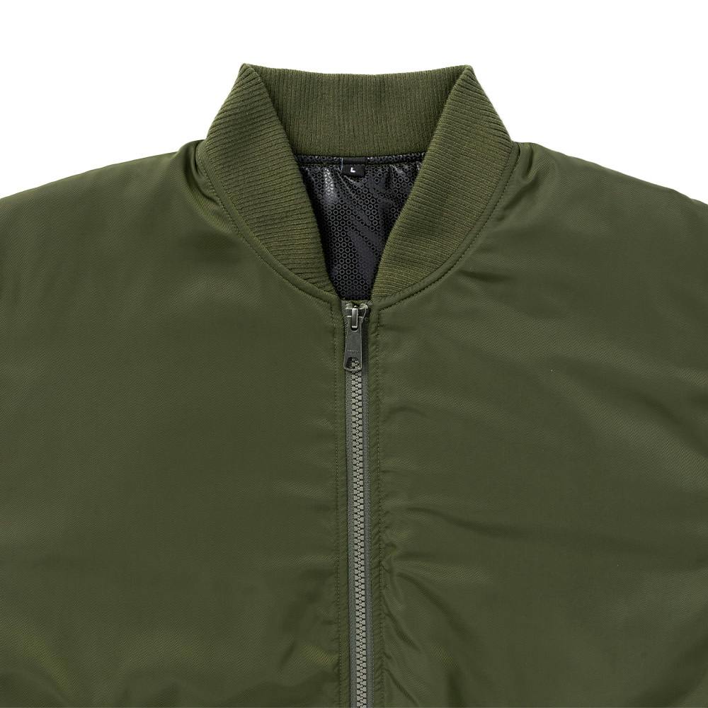 Hot fine 裏アルミ仕様 MA-1タイプジャケット カーキ 3L | 作業着